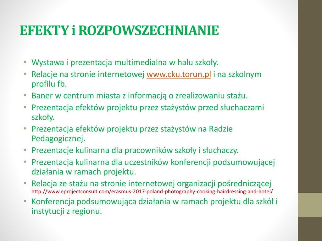 Efekty Projektu Kompetencje Zawodowe Kluczem Do Sukcesu Na Europejskim